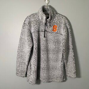 Syracuse University sherpa fleece‎ long sleeve extra long quarter zip pullover